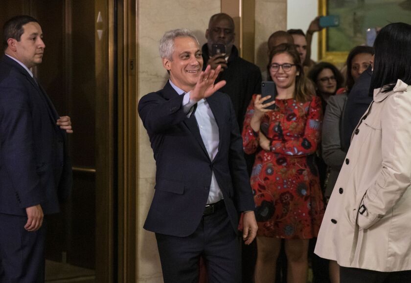 Chicago Mayor Rahm Emanuel at City Hall