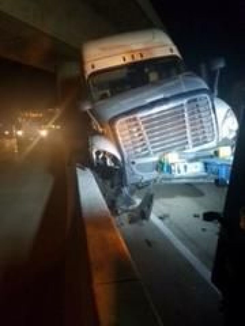 No injuries were reported when a semi crashed early Monday on I-80 near Gary. | Indiana State Police