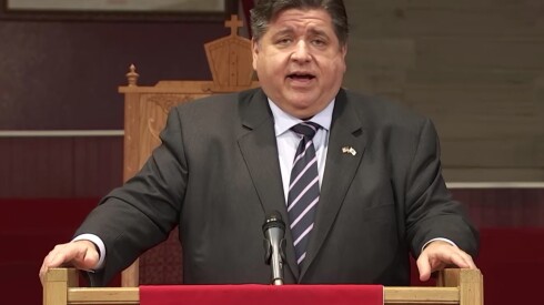 Gov. J.B. Pritzker, shown in December at a news conference at which he defended the tollway after the agency’s board chairman pushed a resolution through the tollway board that gave him unprecedented power over the agency’s day-to-day operations.