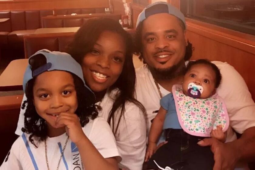 Chad Robertson, 25, and some members of his family.