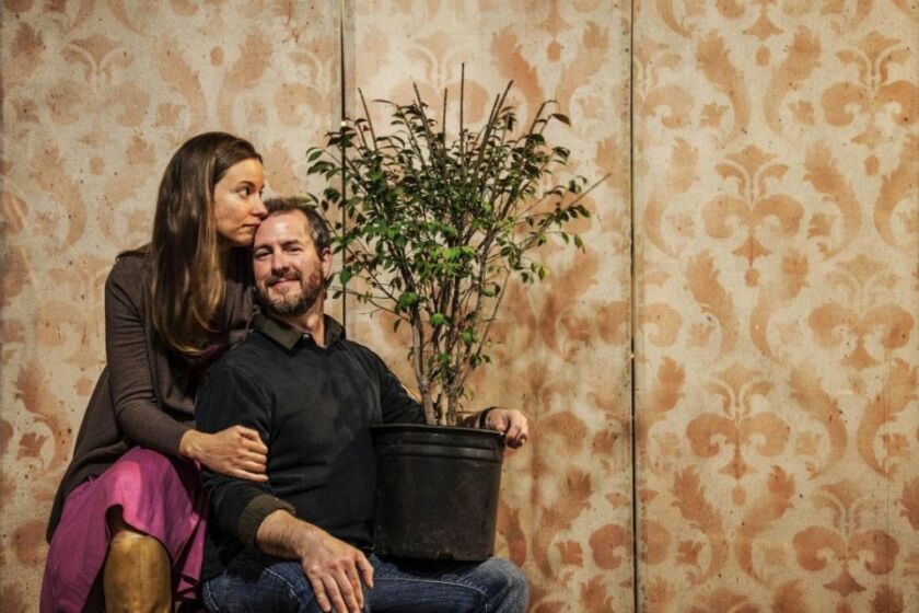 Mary Winn Heider and John Ferrick star in the Strawdog Theatre production of “In a Word.” (Photo: Jon Cole/ Jon Cole Media)