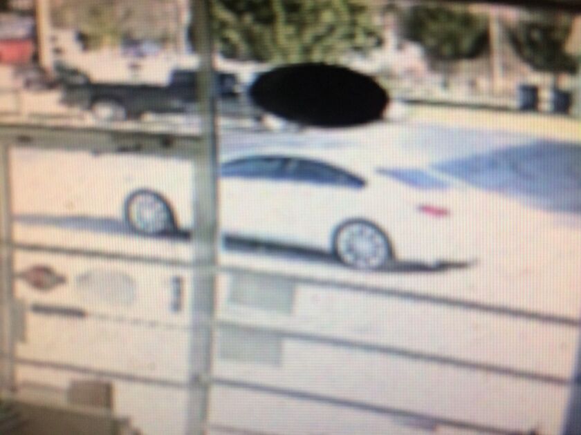 A surveillance photo of the vehicle used in an armed robbery Friday afternoon in Hebron, Ind. | Porter County sheriffs office