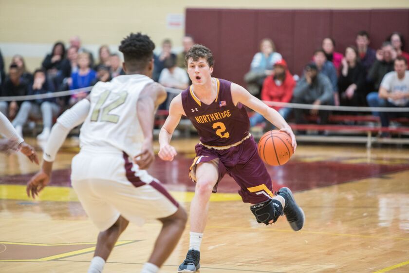Joe Thursby plays for Northridge in 2018.