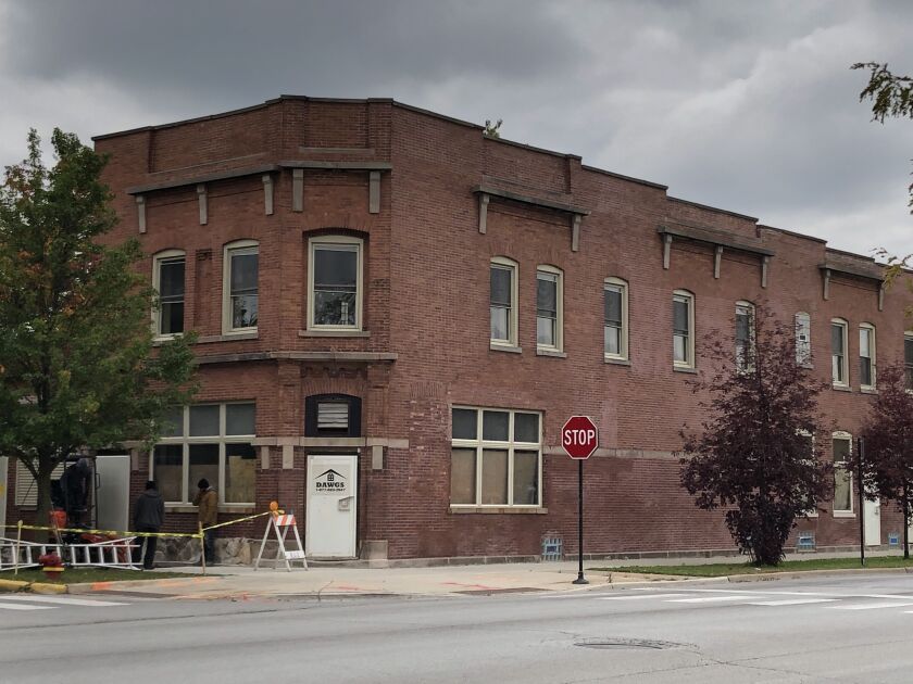The building at 10300-02 S. Corliss Ave. as seen from 103rd Street. 