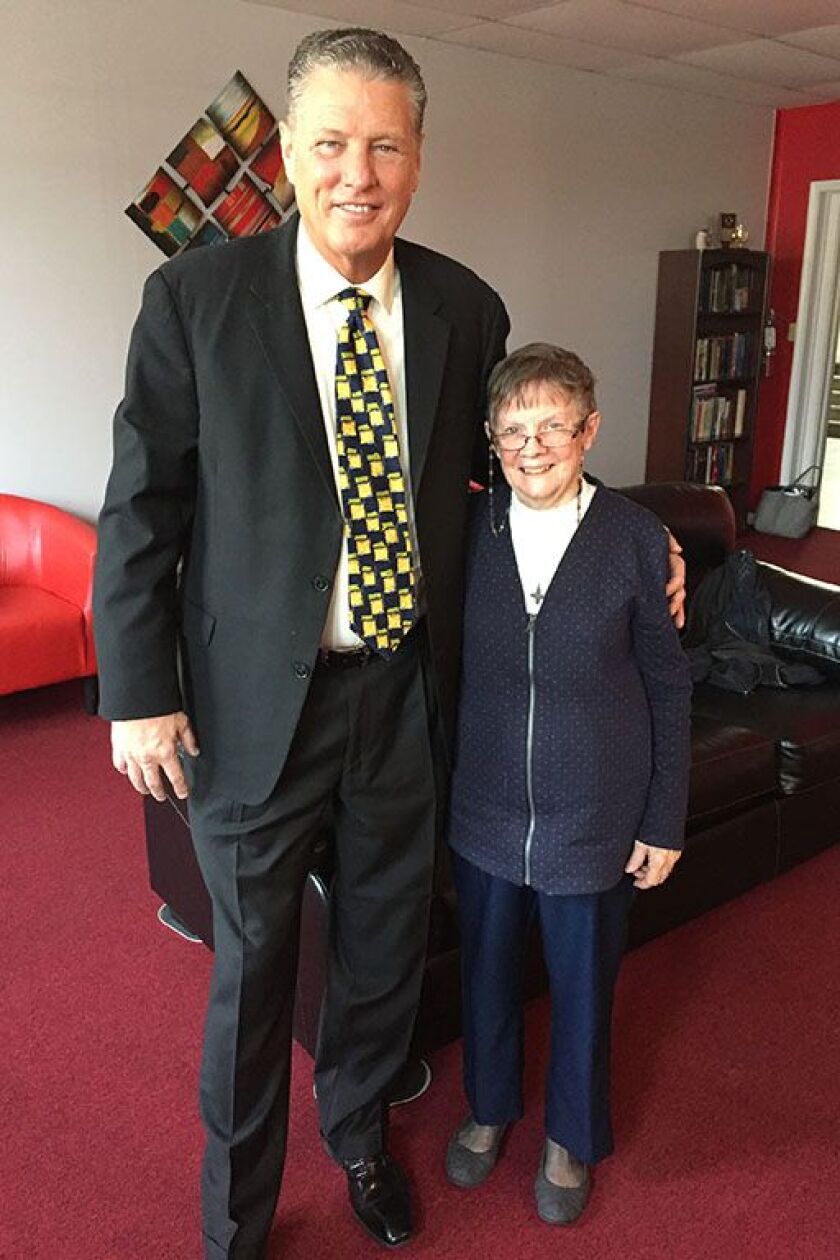 Kevin Lavin and Sister Therese | Neil Steinberg/Sun-Times