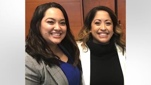 Patty Garcia (left) is pictured with close friend State Sen. Celina Villaneuva (D-Chicago).