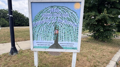 Englewood Block Club sign