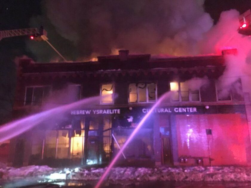 A fire broke out at the Hebrew Ysralite Cultural Center in Grand Crossing about 8:50 p.m. Monday | Chicago Fire Media.