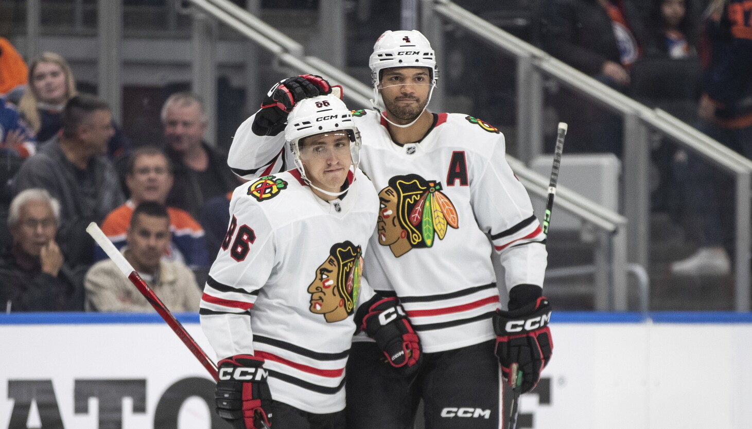 Blackhawks ride power play, weather Oilers’ storm to earn first win of season Blackhawks ride power play, weather Oilers’ storm to earn first win of season