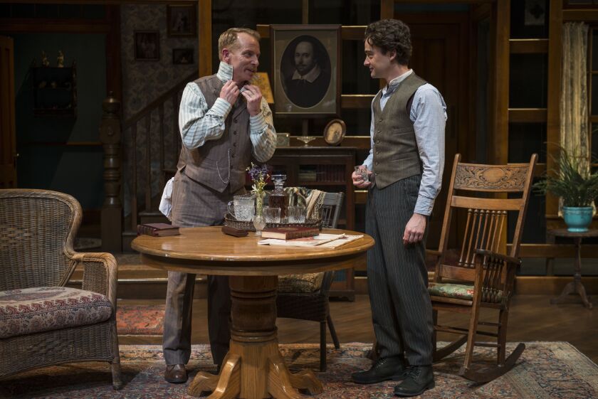 Dan Waller (left) and Michael Doonan play brothers in the Court Theatre production of “Long Day’s Journey into Night.” (Photo: Michael Brosilow)