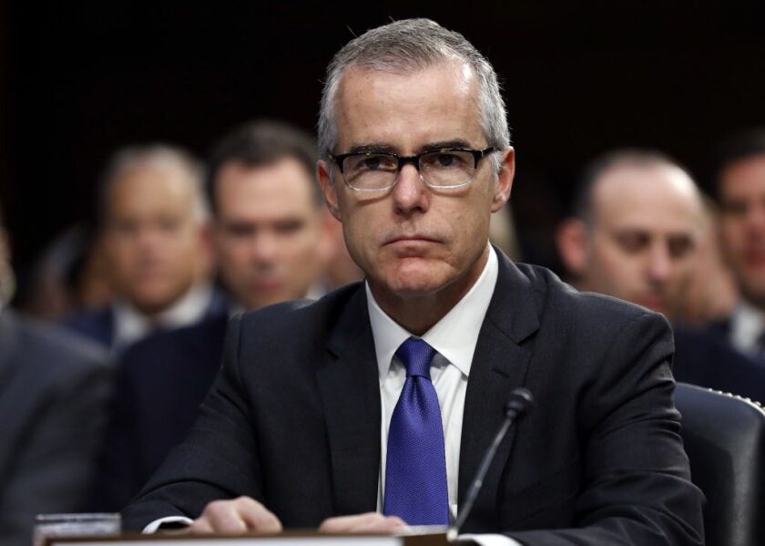 Attorney General Jeff Sessions said on Friday, March 16, 2018, that he has fired former FBI Deputy Director McCabe, a longtime and frequent target of President Donald Trump’s anger. | Alex Brandon/AP photo