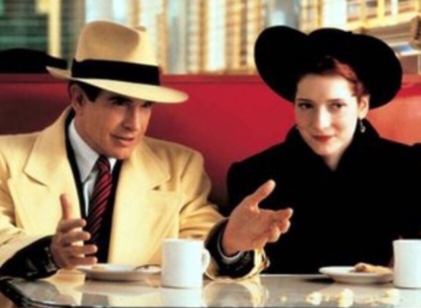 Glenne Headly as Tess Trueheart with Warren Beatty in “Dick Tracy.”