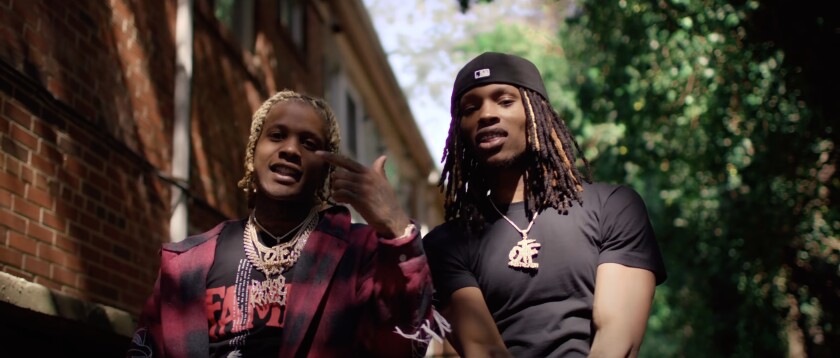 Lil Durk and King Von in a screenshot from the “Crazy Story (Remix)” music video.