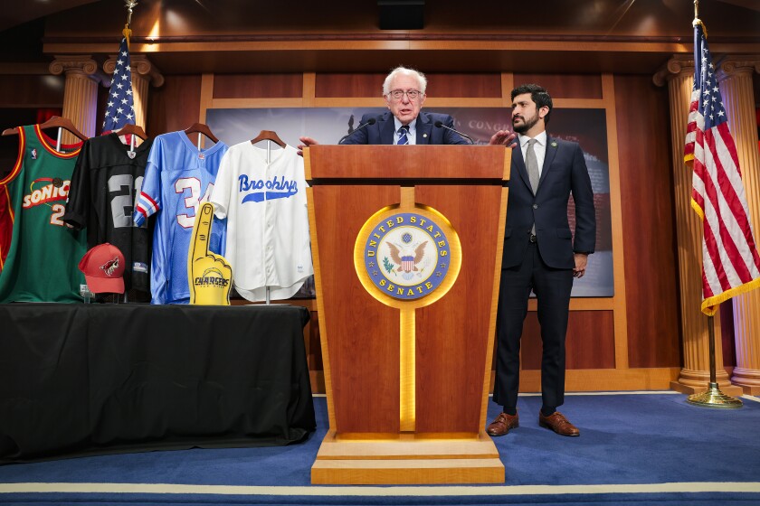 Sen. Sanders And Rep. Casar Introduce Legislation To Protect Sports Fans From Team Relocation
