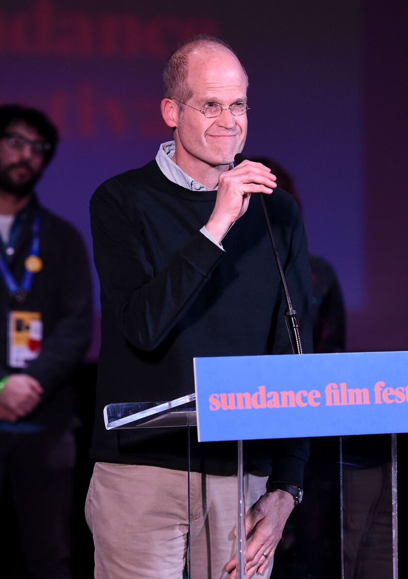 Cartoonist Chris Ware speaks Tuesday during the Shorts Program Awards and Party during the 2018 Sundance Film Festival in Park City, Utah. |<br>Nicholas Hunt/Getty Images