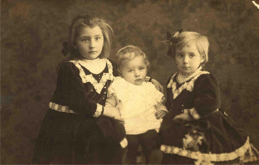 Young Louise Burkle Schaaf (from left) with her brother Karl and sister Fridl.