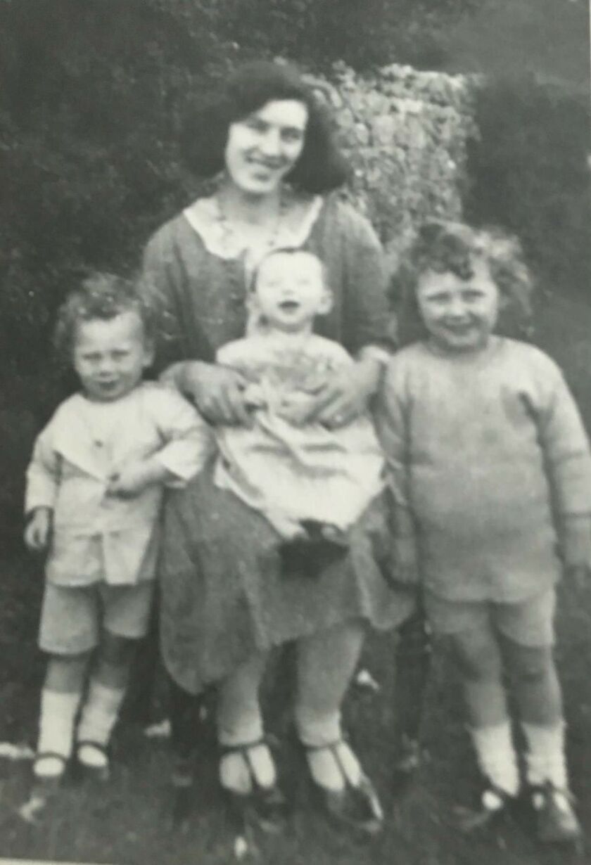 Little Patrick Lynch in Ireland on the lap of his mother Delia.