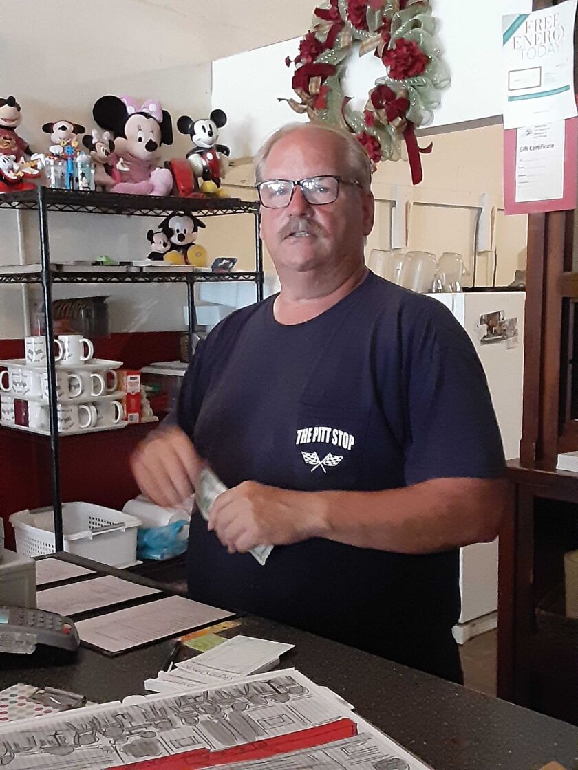 Jeff Pittman, owner of the Pitt Stop, in Winchester, Ill.