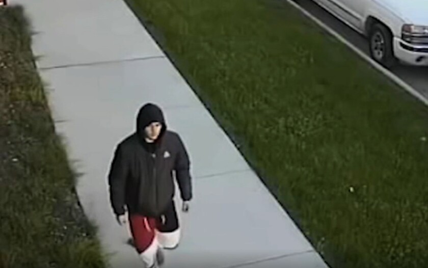 Police say surveillance cameras captured images of Orlando Perez walking on Selena Reyes-Hernandez’s block the day of her killing.