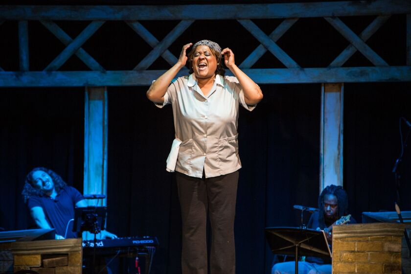 Cynthia F. Carter in a scene from Theo Ubique’s “Working.”