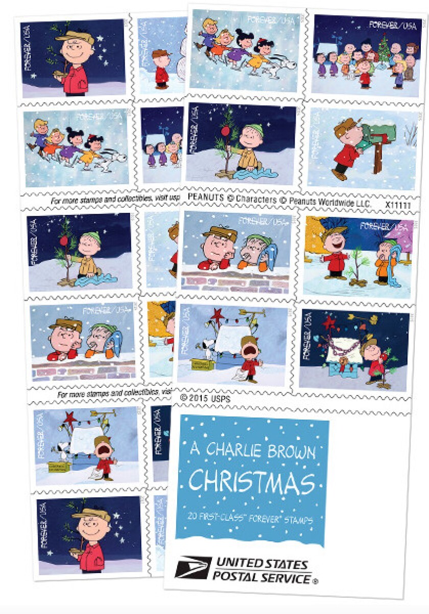 Charlie Brown Christmas stamps go on sale Oct. 1. |USPS
