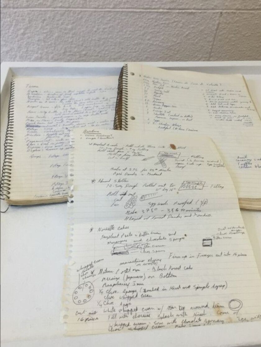 Some of the personal notebooks/journals from the late Chef Charlie Trotter featured in a new exhibit at City Gallery | COURTESY “Charlie Trotter: Chef, Artist, Thinker”