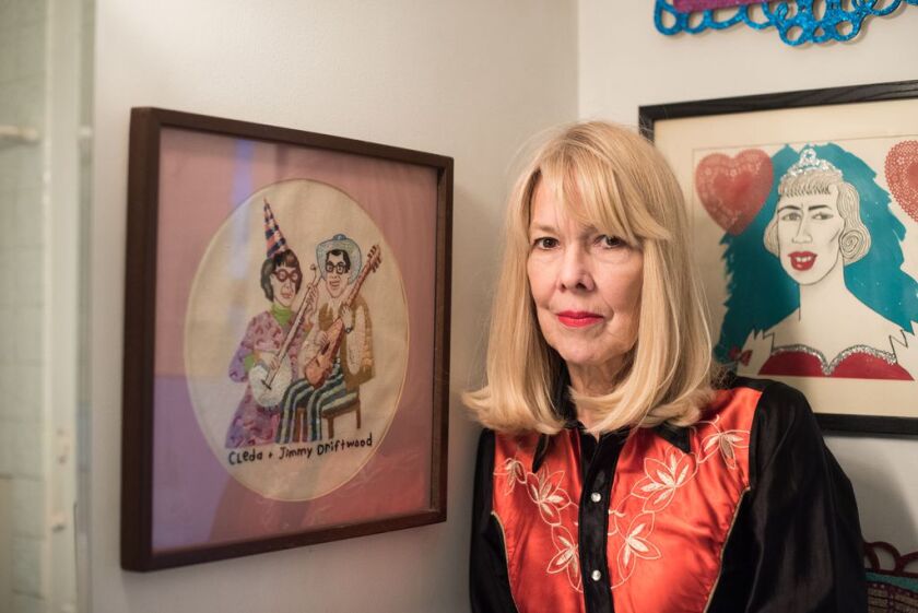 Artist Heather McAdams is photographed among her artwork in her West Ridge home on November 29, 2017. | Max Herman/For the Sun-Times.