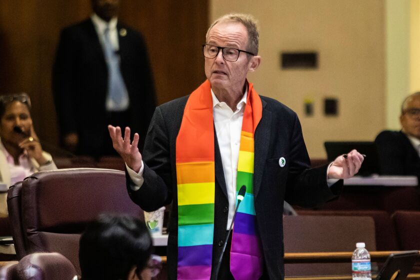 Ald. Tom Tunney (44th) speaks during a Chicago City Council meeting in June.