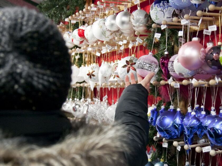 Handcrafted ornaments, gifts and specialty Christmas items will be available for purchase at the annual Christkindlmarket at Daley Plaza, 50 W. Washington. | Ashlee Rezin/for Sun-Times Media/FILE PHOTO
