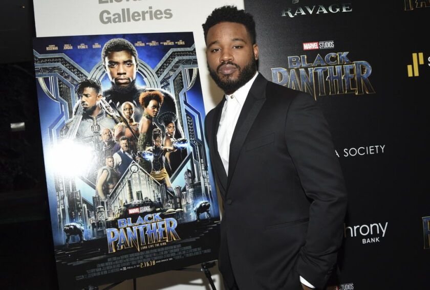 In this Feb. 13, 2018 file photo, director Ryan Coogler attends a special screening of “Black Panther” in New York. As Hollywood’s awards season properly gets under way, “Black Panther” is poised to be the first comic book film to be nominated for best pi