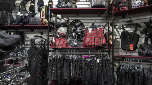 An assortment of apparel sits displayed at The Alley located at 2620 W. Fletcher St. in the Avondale neighborhood, Monday, May 4, 2026.