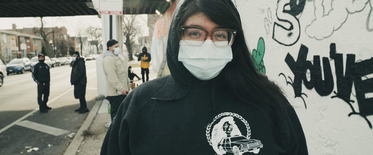 Arielle Acevedo organized the mural in order to provide positive art for the neighborhood kids.