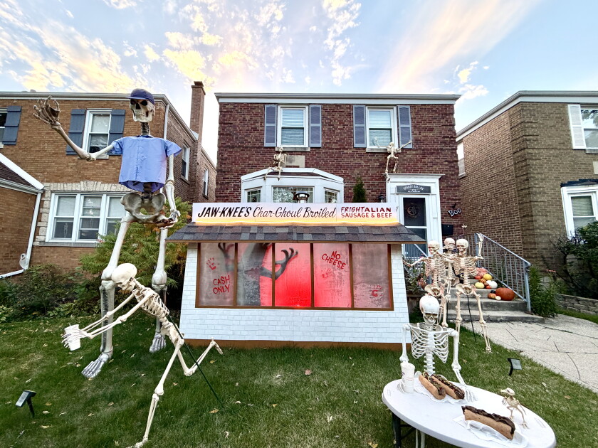 This Halloween display submitted by Susie Jendro caught our eye for highlighting a key part of Chicago culture — Italian beef — with a Halloween twist.
