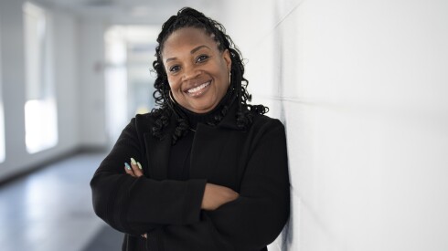 Adrian Mobley, owner of A&W Contractors, at her company's Englewood office.