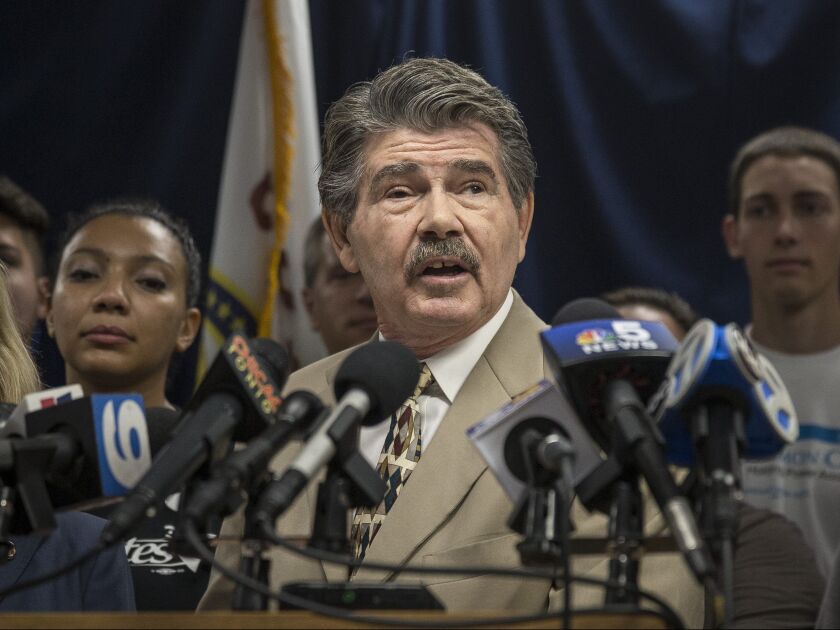 Cook County Clerk David Orr objects to Gov. Bruce Rauner’s veto of an automatic voter registration bill last year. A new bill now is awaiting the governor’s signature. | Rich Hein/Sun-Times