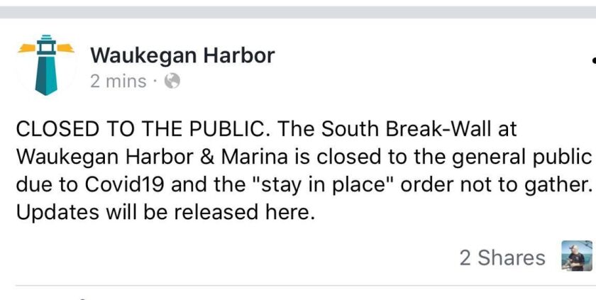 Notice for Waukegan Harbor this morning. Provided photo
