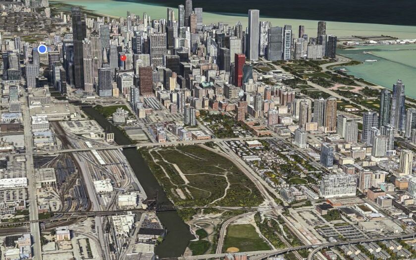 The University of Illinois is planning a tech campus for this 62-acre site south of the loop. | Apple Maps