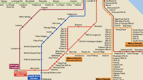 Metra map
