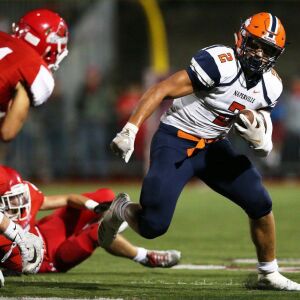 Naperville North’s Bo Richter (2) carries the ball. Allen Cunningham/For the Sun-Times.