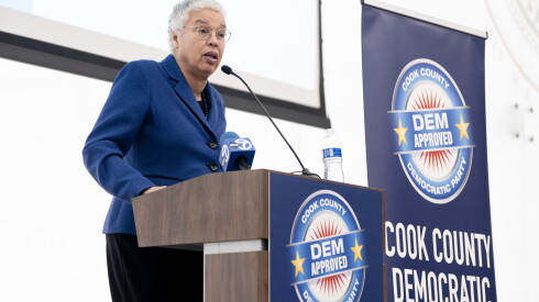 Cook County Board President Toni Preckwinkle, shown last year at a South Side union hall.