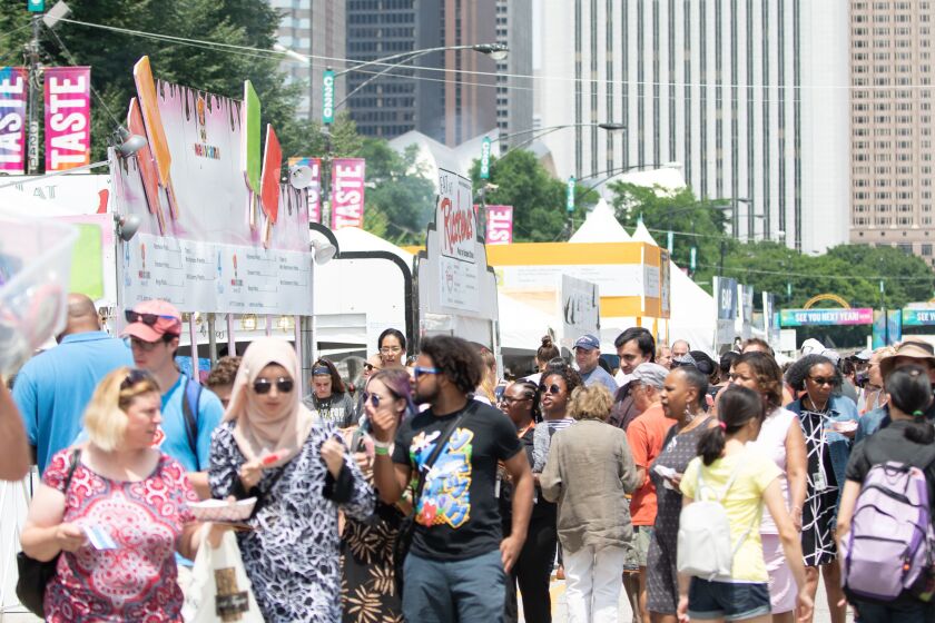 People enjoy the Taste of Chicago on July 11, 2018. | Colin Boyle/Sun-Times