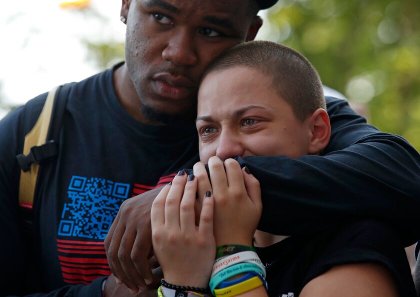 Marjory Stoneman Douglas High School shooting survivor Emma Gonzalez | Jim Young/Getty Images