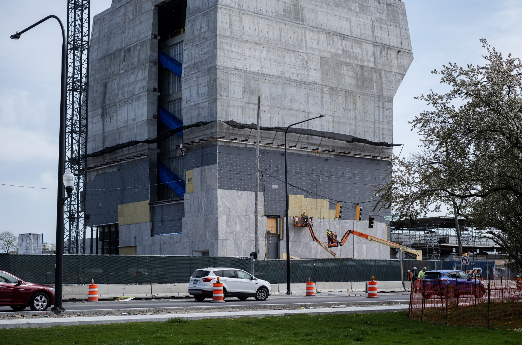 Cst Cladding Obama Center gets fancy new granite cladding on tower - Chicago Sun-Times