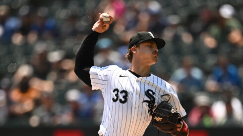 Drew Thorpe pictured in his last big-league game on July 31, 2024.