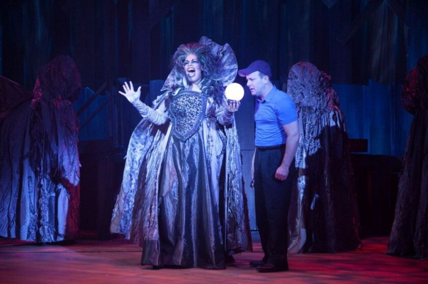 Bethany Thomas and Stef Tovar in the musical “Big Fish” at Theater at the Center in Munster. (Photo: Johnny Knight)