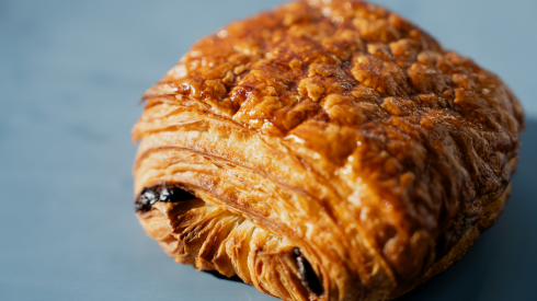 A chocolate croissant is for sale at Floriole Cafe and Bakery in Lincoln Park, Tuesday, Oct. 13, 2026.