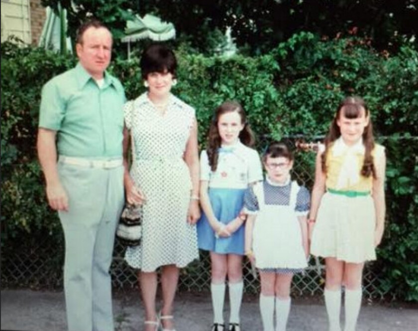 Jim and Mary McNamara and their three daughters. / Family photo