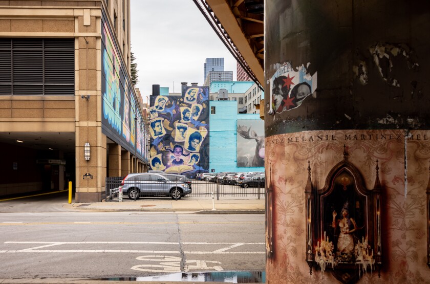 The “On the Wings of Change” mural honoring 10 Chicago suffragists is at 33. E. Ida B. Wells Drive in the Loop.