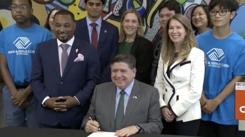 Gov. JB Pritzker signs legislation in Chicago Friday targeting social media's potential harm to young people.