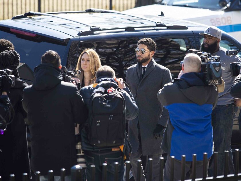 Actor Jussie Smollett walks into the Leighton Criminal Courthouse, Tuesday, March 12, 2019. | Ashlee Rezin/Sun-Times